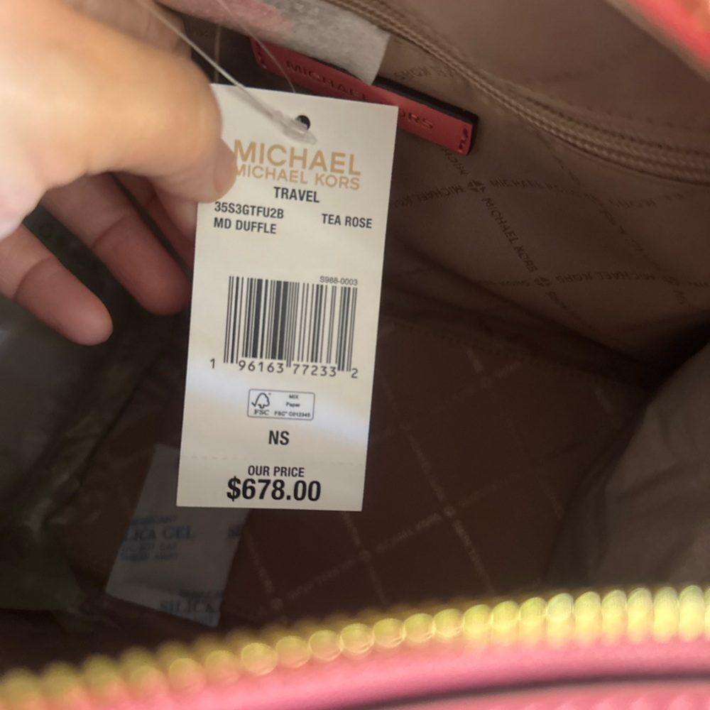 NWT -$678 Michael Kors Medium Satchel Crossbody Bag - Tea Rose - Picture 2 of 5